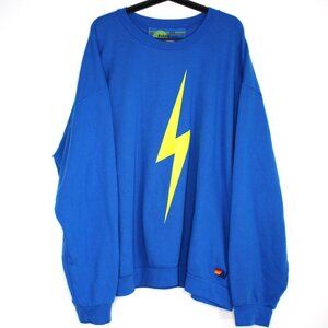 Aviator Nation Mens 2XL Big Print Lightning Bolt Soft Sweater F1354